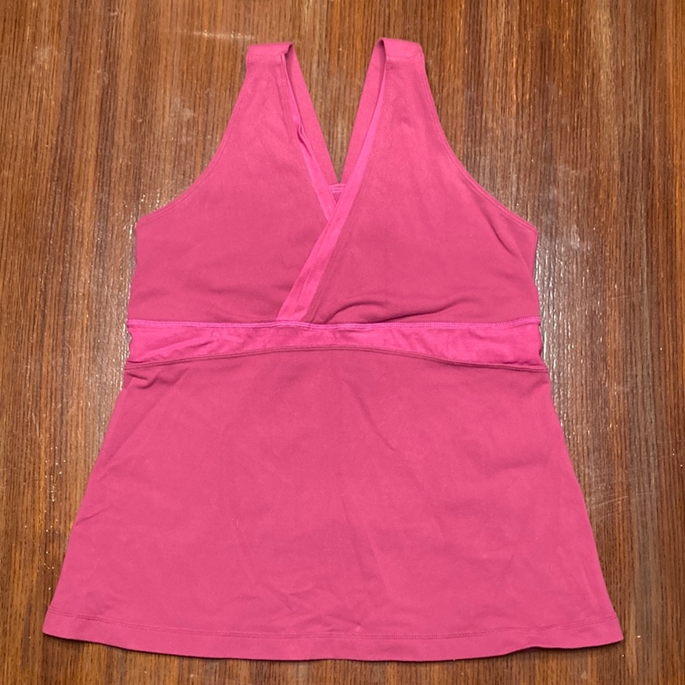Pink Lululemon Mesh Racerback Tank Top